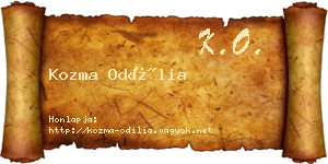 Kozma Odília névjegykártya